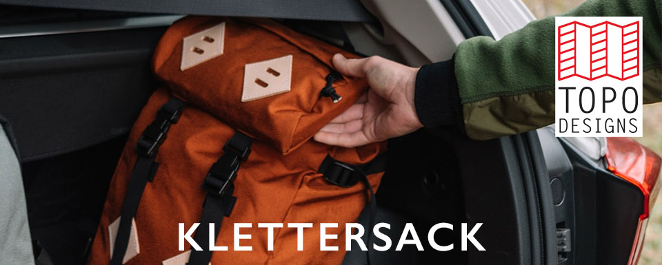 Topo Designs Klettersacks functional backpacks, handmade in