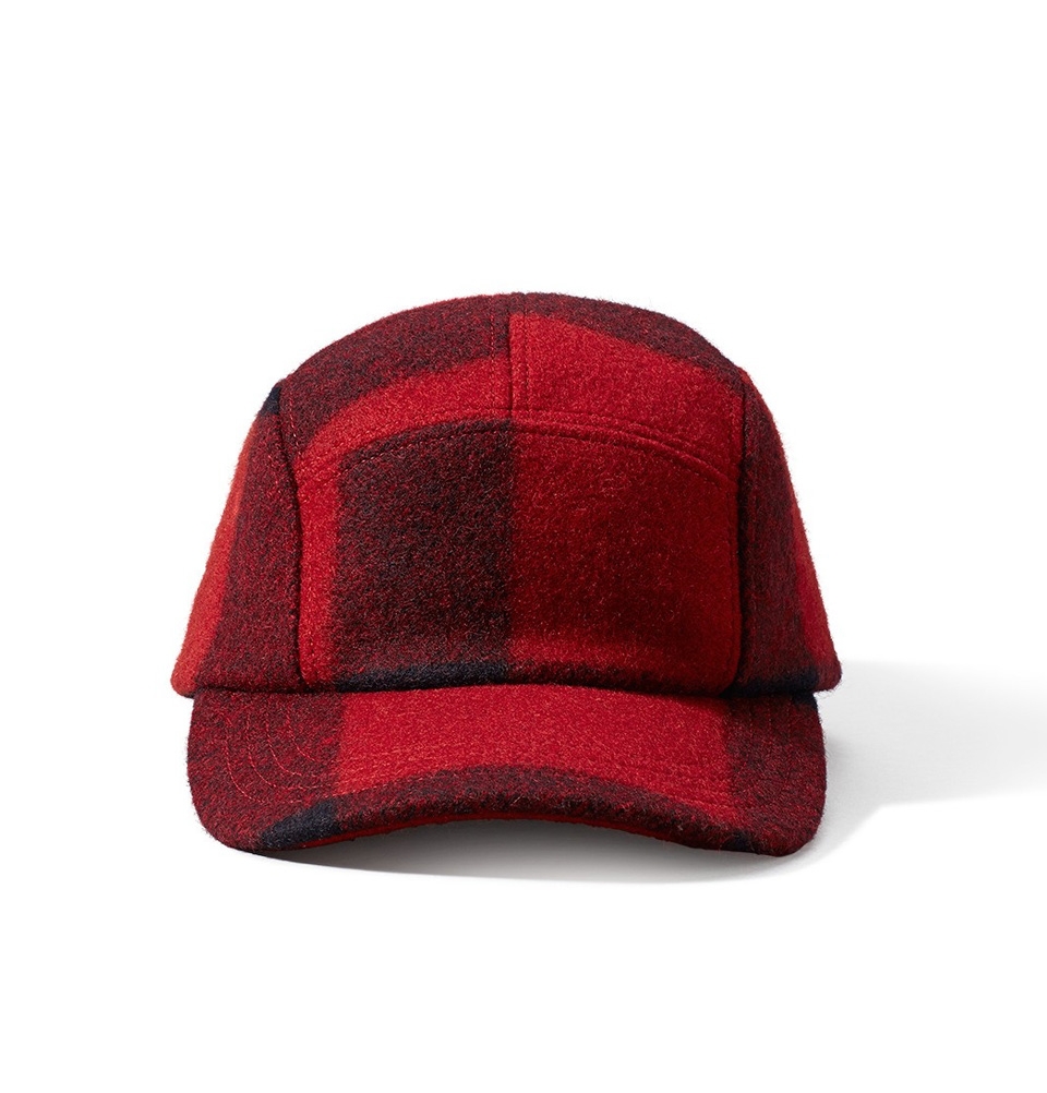 Filson 5-Panel Cap Red/Black Plaid | classic cap made of virgin wool ...