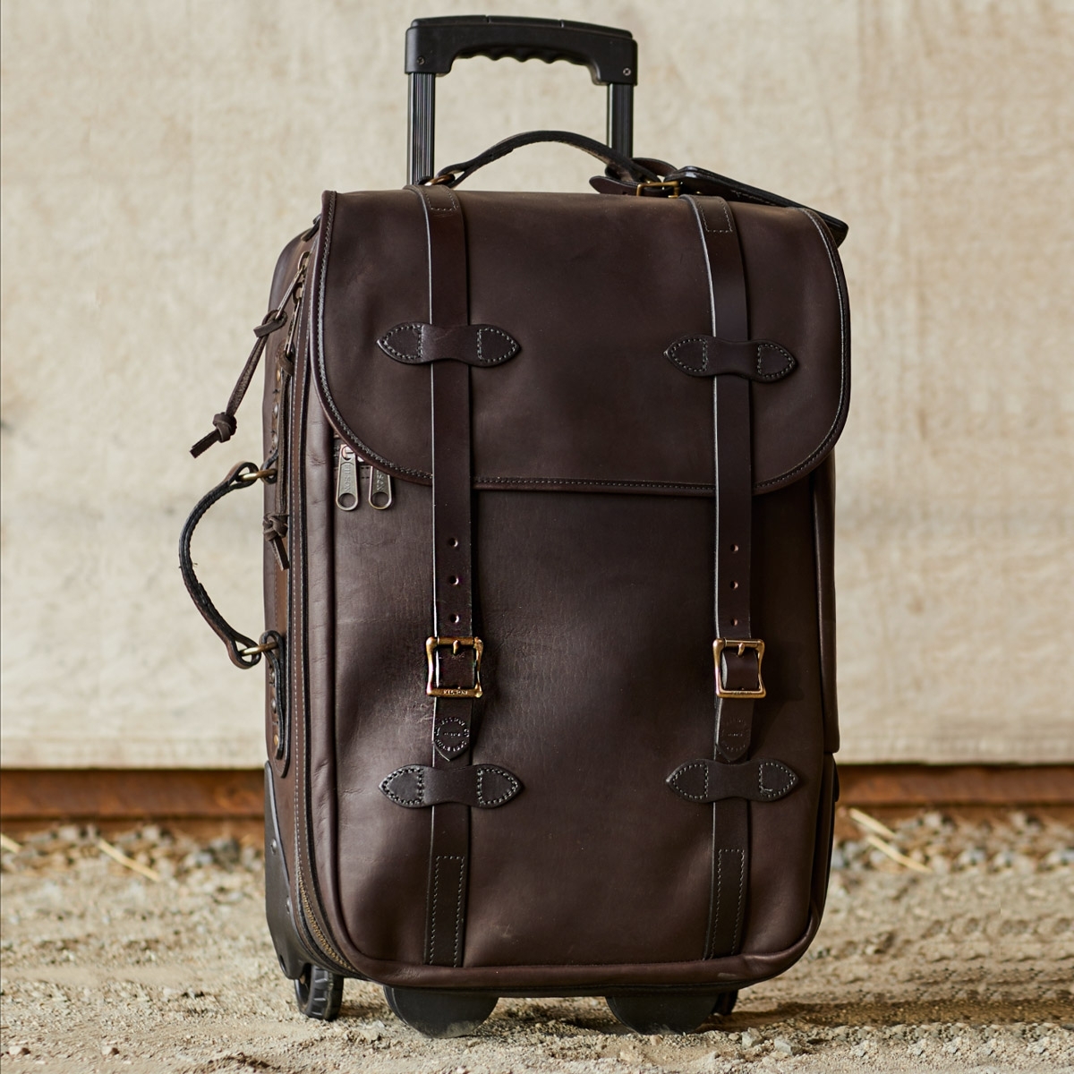 Brown Leather Carry On Bag | IUCN Water