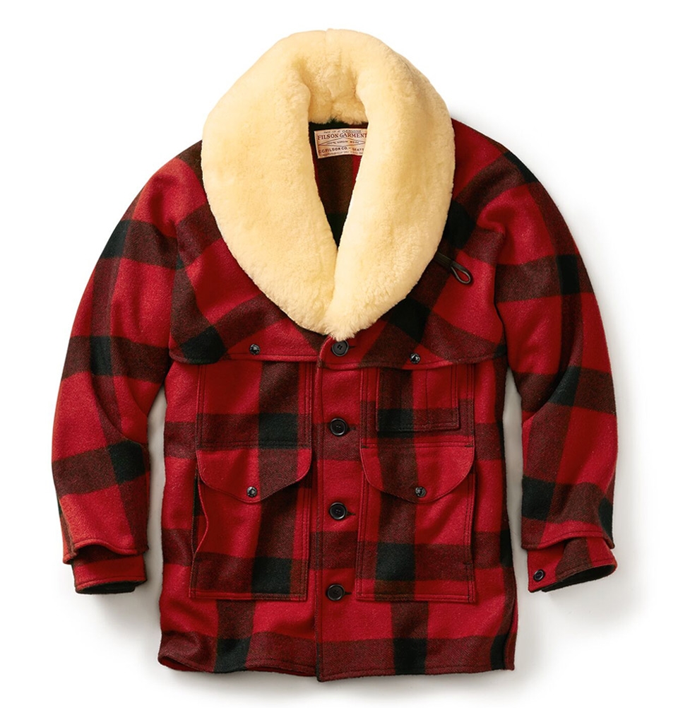 Filson Wool Packer Coat Red/Black made with extremely durable, rain ...