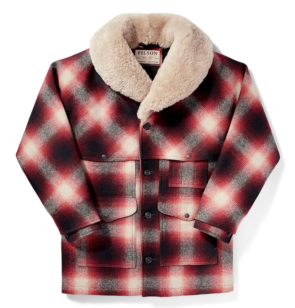 Filson Wool Packer Coat Red/Cream made with extremely durable, rain ...