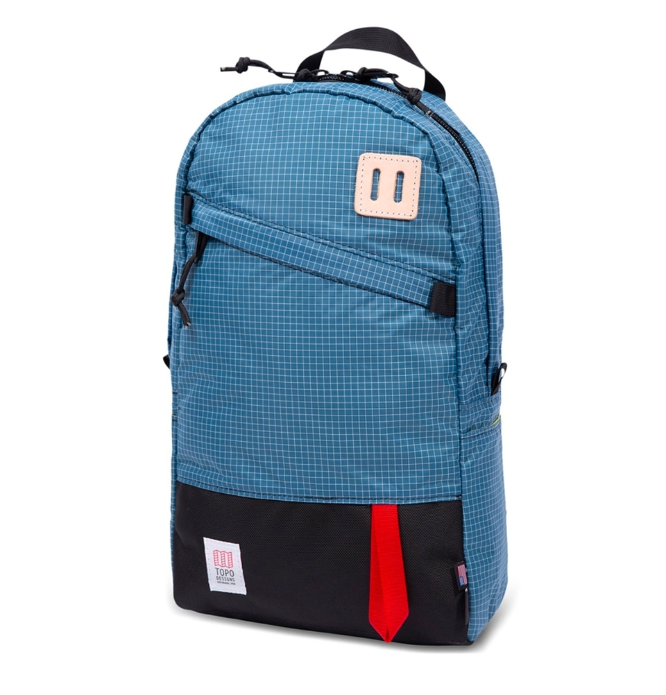Topo Designs Daypack Blue/White Ripstop, strong and light backpack for ...