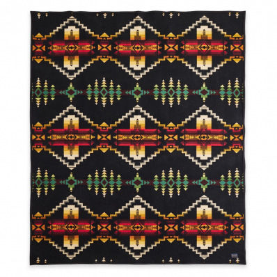 Pendleton Jacquard Napped Blanket Robe Four Corners front Size: 163x203 cm