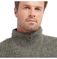 Barbour New Tyne Half Zip Knitted Jumper Derby Tweed