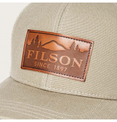 Filson Dry Logger Mesh Cap Gray Khaki front side