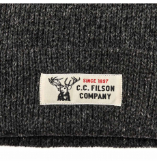 Filson Lined Ragg Wool Beanie Charcoal Black front