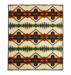 Pendleton Jacquard Napped Blanket Robe Four Corners front Size: 163x203 cm