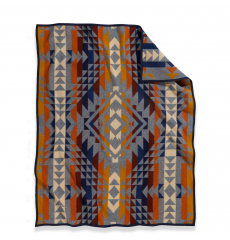 Pendleton Jacquard Napped Throw Blanket Smith Rock/Grey Mix front Size: 137x163 cm