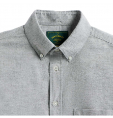 Portuguese Flannel Brushed Oxford Shirt Moss Green front