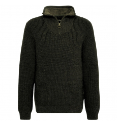 Barbour New Tyne Half Zip Knitted Jumper Olive