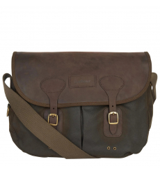 Barbour Wax Leather Tarras Shoulder Bag Olive