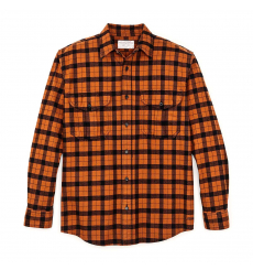 Filson Alaskan Guide Shirt Pecan/Black Plaid front