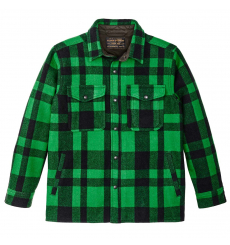 Filson Mackinaw Jac Shirt Acid Green/Black Heritage Plaid front