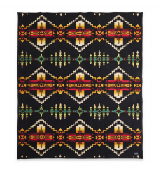 Pendleton Jacquard Napped Blanket Robe Four Corners front Size: 163x203 cm