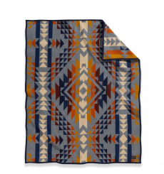 Pendleton Jacquard Napped Throw Blanket Smith Rock/Grey Mix front Size: 137x163 cm