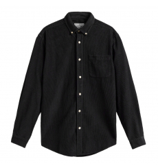 Portuguese Flannel Lobo Cotton-Corduroy Shirt Black