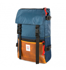 Topo Designs Rover Pack Leather Navy/Brown Leather