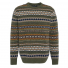 Barbour Case Fair Isle Crew Neck Sweater Willow Green