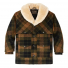 Filson Lined Mackinaw Wool Packer Coat Loden Heather Plaid front