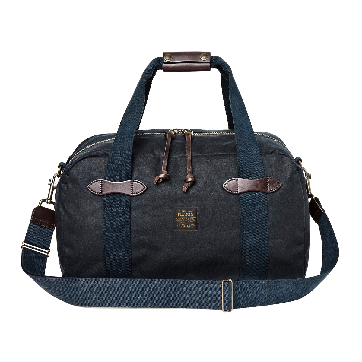 Filson Tin Cloth Small Duffle Bag Navy, perfect overnight bag