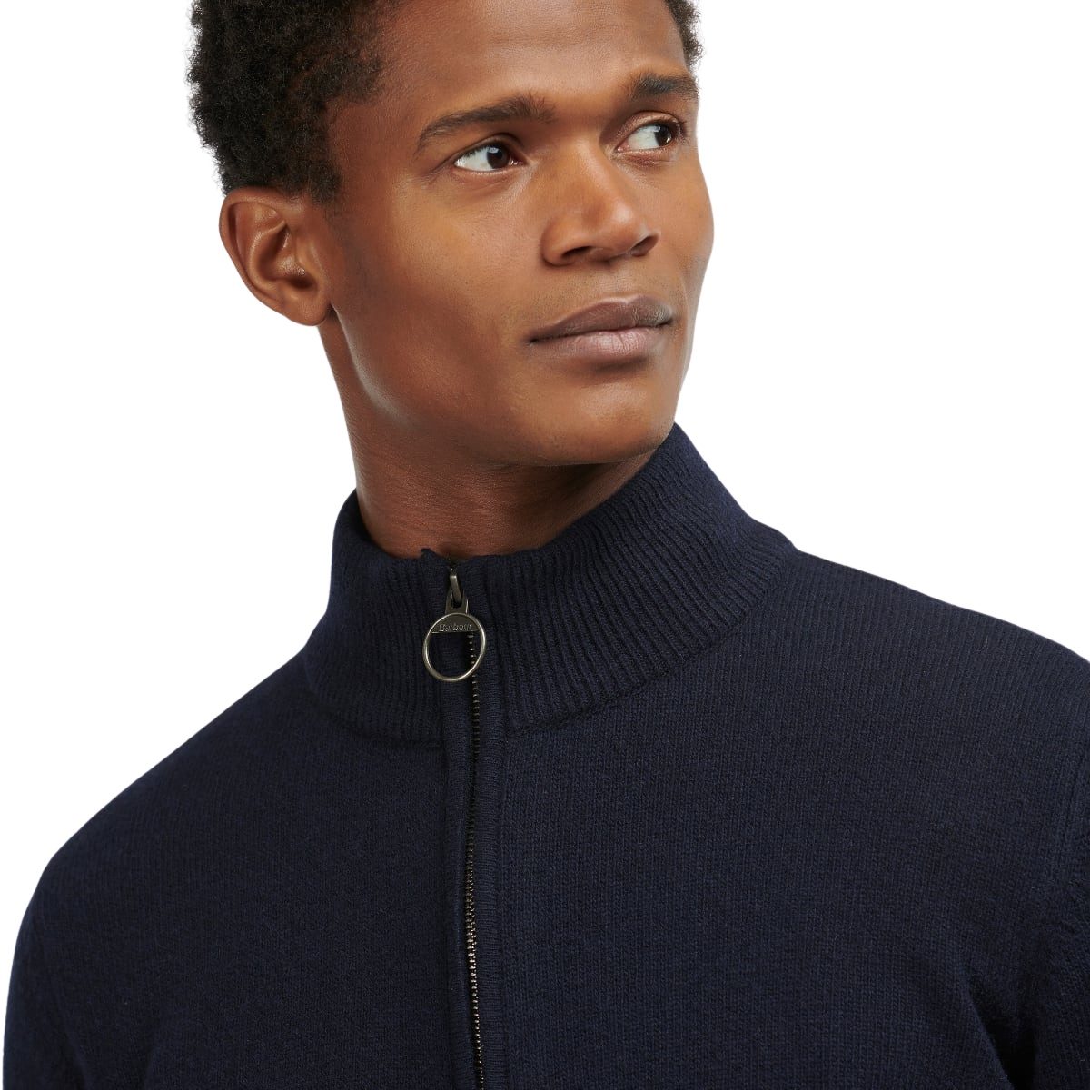 Barbour Holden Half Zip Lambswool Sweater Navy, sweater made with premium Lamswool