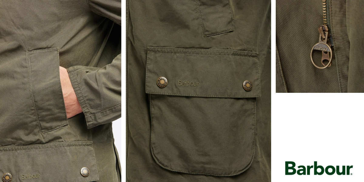 Barbour Ashby Casual jacket Olive with nice details