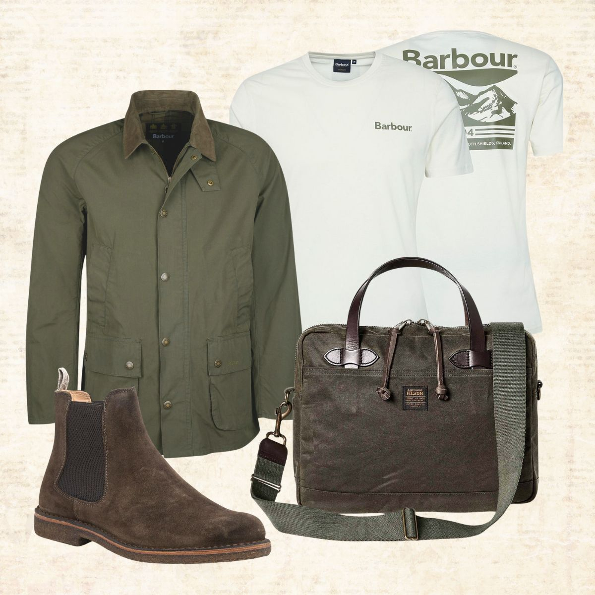 Barbour Ashby Casual jacket Olive how to wear it.