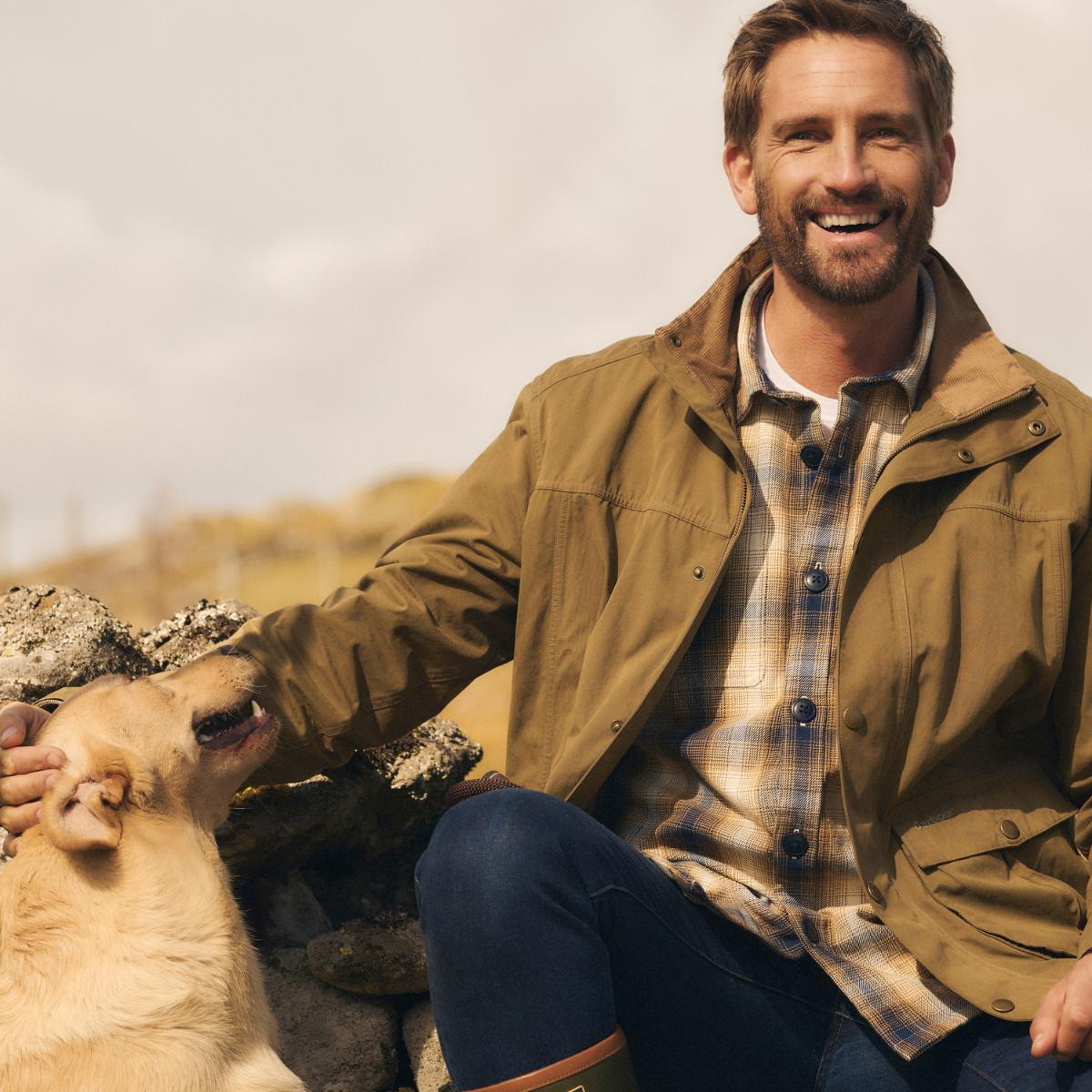 Layer the Barbour Sandside Checked Overshirt in Navy over a T-shirt or sweater for a relaxed, casual style.