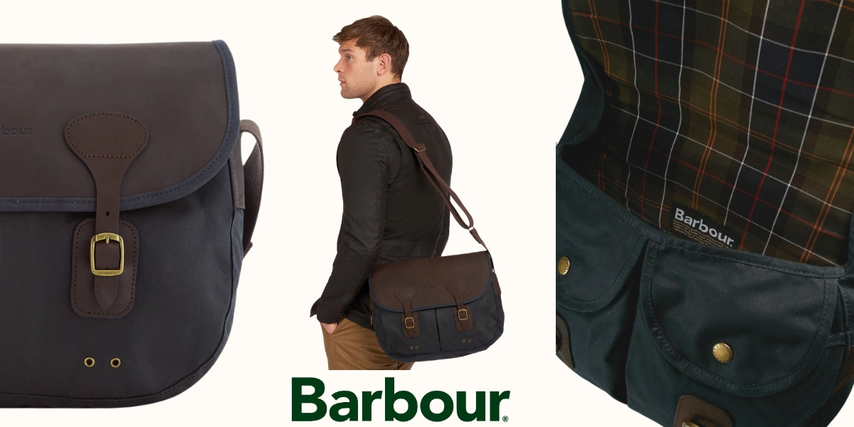 Barbour Leather Tarras Shoulder Bag Navy, Stylish & Practical Leather Messenger Bag