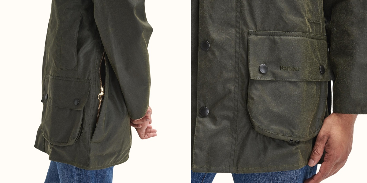 Barbour Beaufort Wax Jacket Archive Olive, Stylish outdoor jacket in heavy waxed cotton.