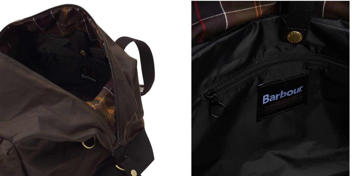 Barbour Field Wax Holdall Duffle Bag Olive/Black, weatherproof waxed cotton.