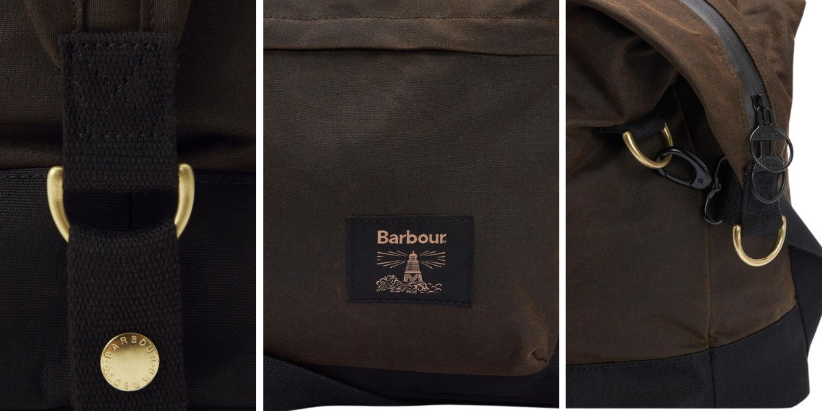 Barbour Field Wax Holdall Duffle Bag Olive/Black, Great, duffle weekend bag. Very well made and nicely detailed