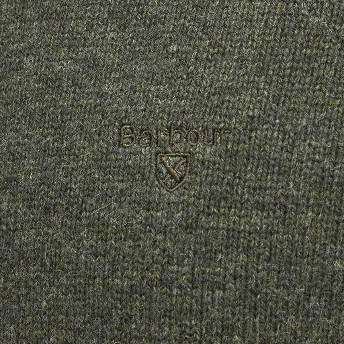 Barbour Grangetown Merino Crew Neck Sweater Mid Olive, fine knitwear make this sweater stand out from the crowd