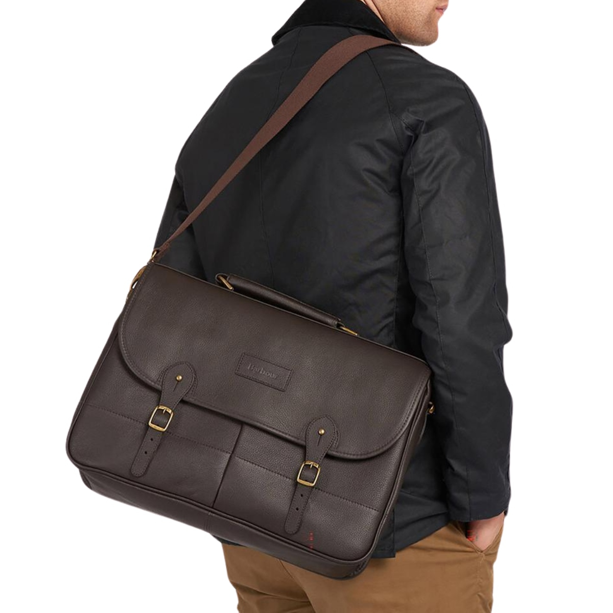 Barbour leather Briefcase Chocolate, Great, premium leather laptop bag. Very well made and nicely detailed