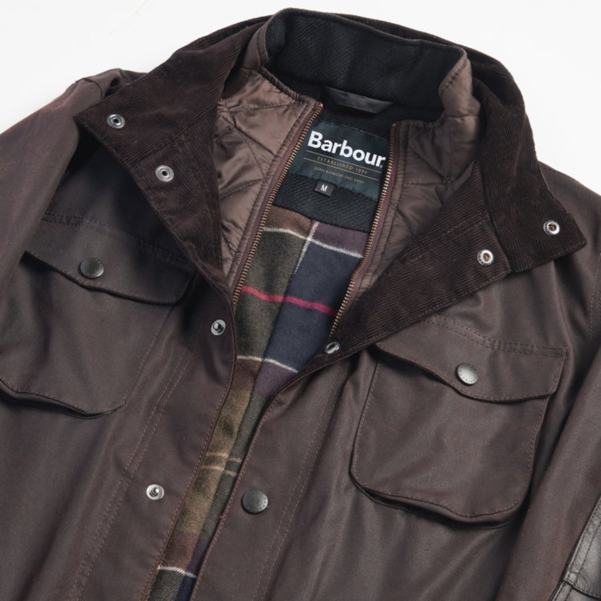 Barbour Ogston Wax Jacket Rustic/Classic, Stylish outdoor jacket in heavy waxed cotton.