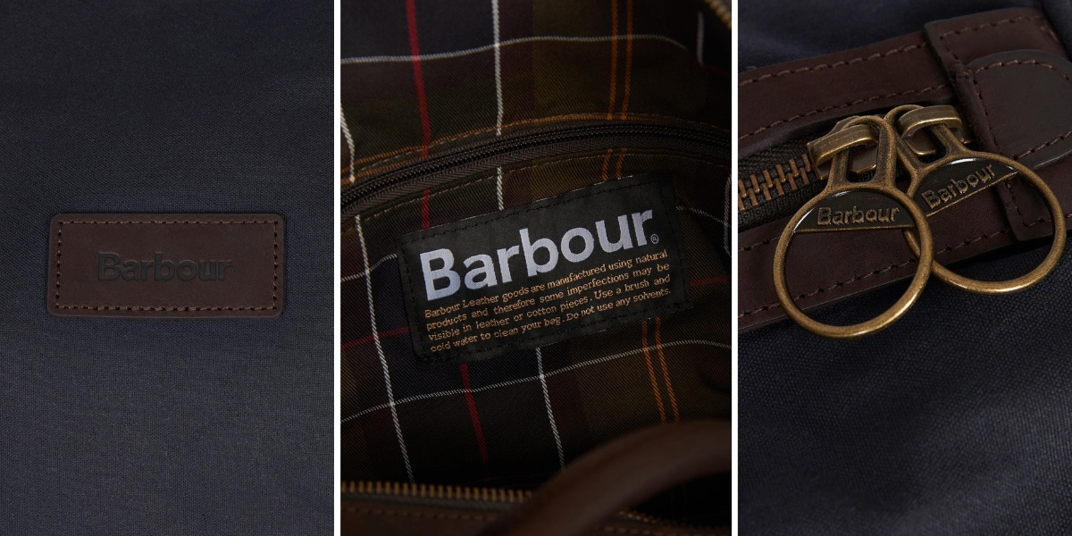 Barbour Wax Holdall Duffle Bag Navy, Great, duffle weekend bag. Very well made and nicely detailed