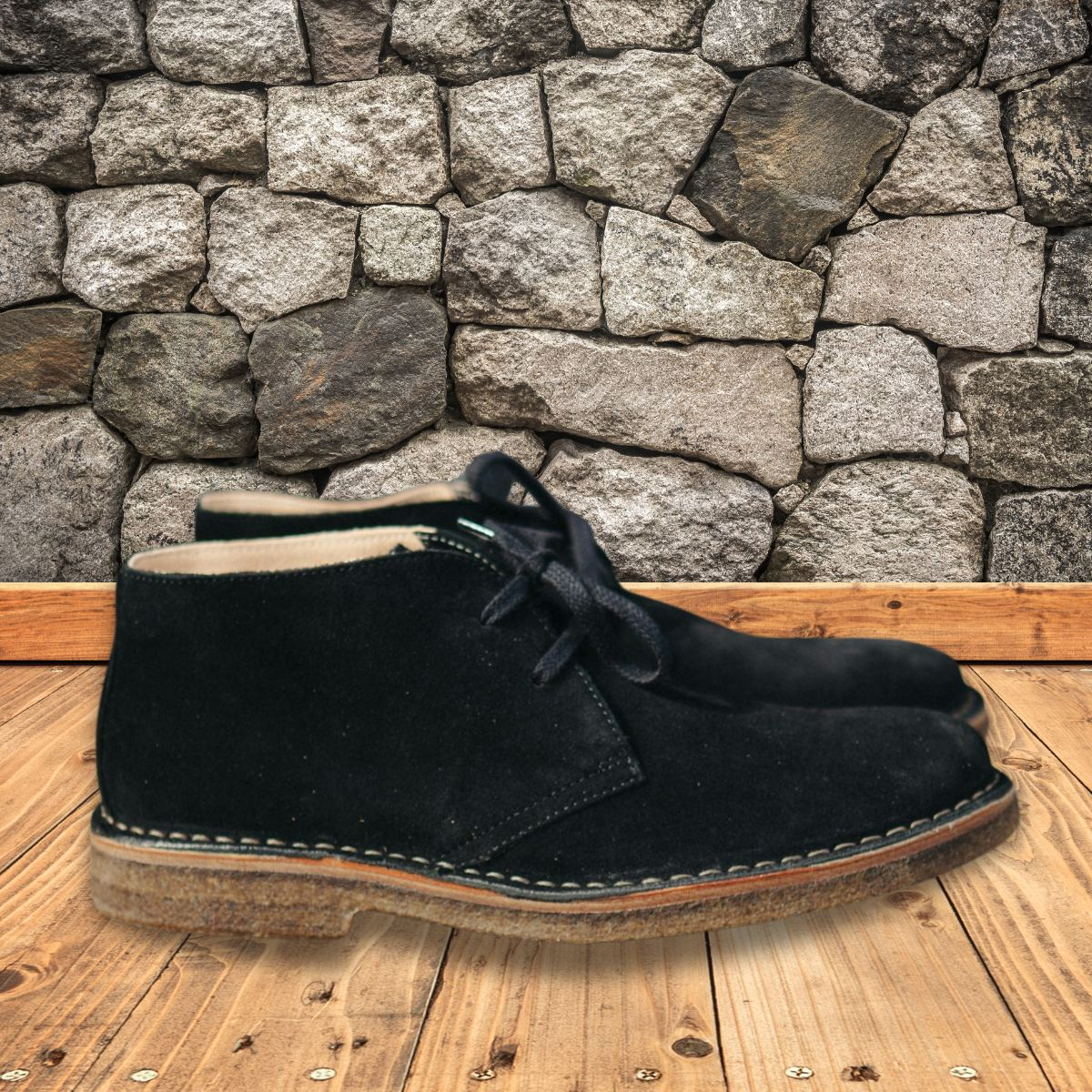 Astorflex Greenflex Boot Black, on a concrete floor