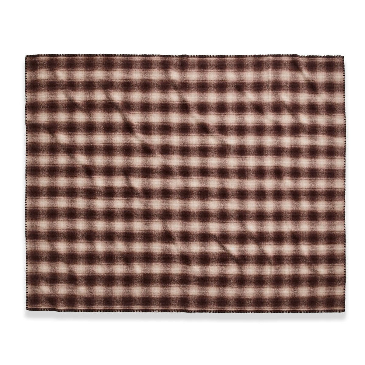 Filson Mackinaw Wool Blanket Brown/Tan Ombre, a warm, naturally water-repellent virgin wool blanket for indoor or outdoor use