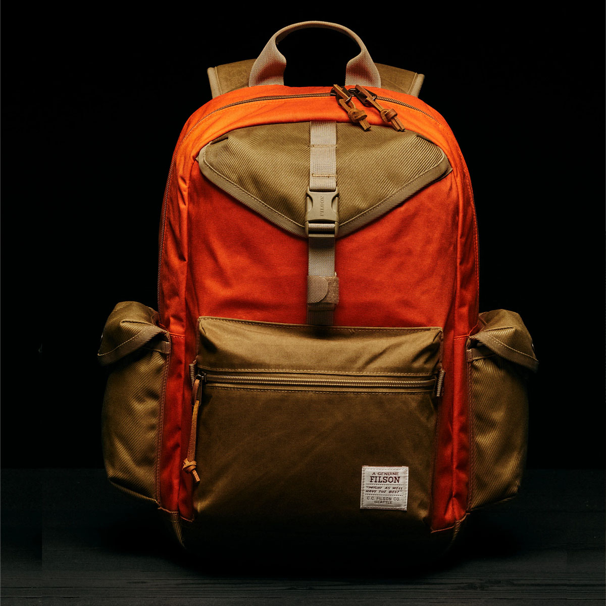 Filson Surveyor 36L Backpack Dark Tan/Flame, Full-featured and made from tough Cordura® nylon