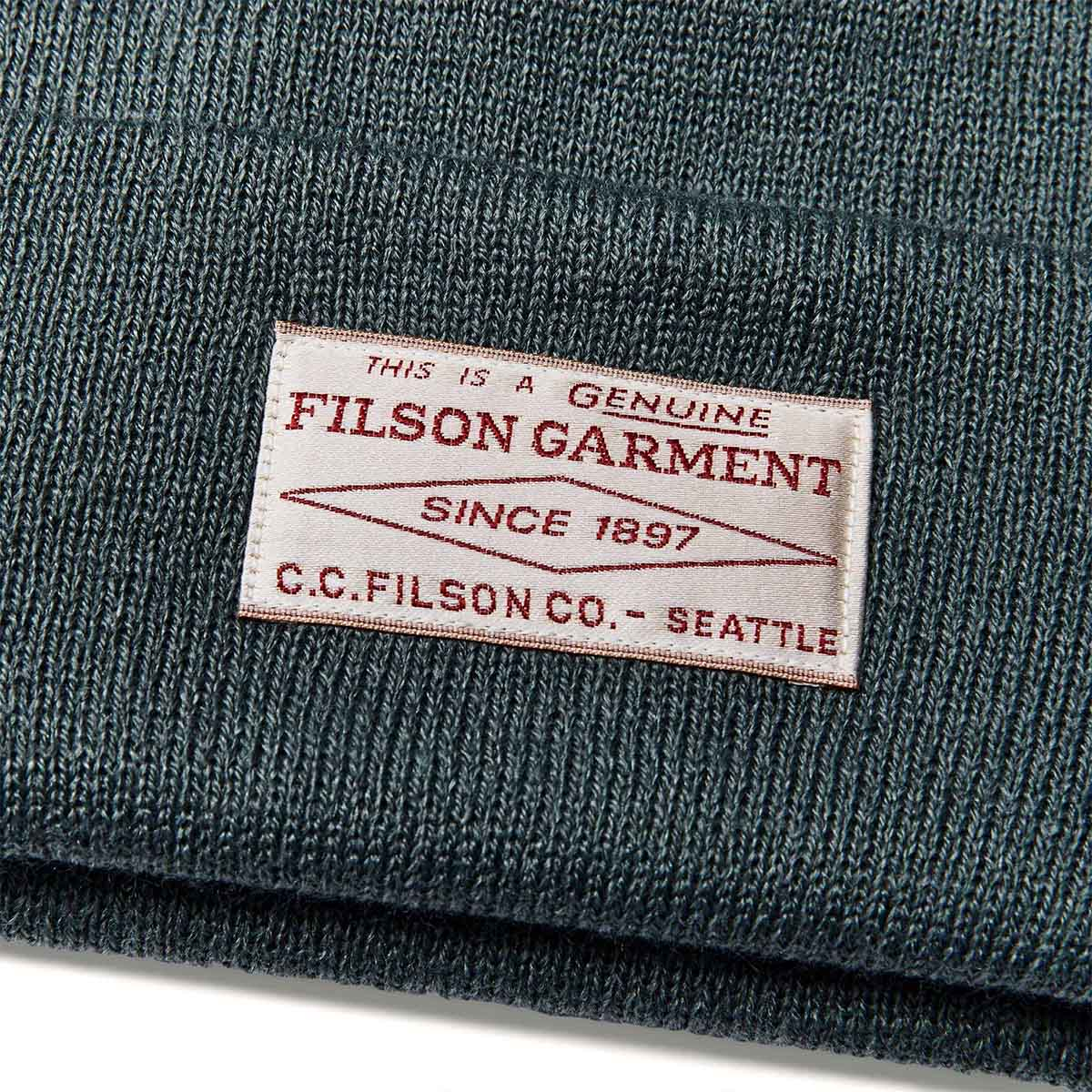 Filson Ballard Watch Cap Balsam Green logo