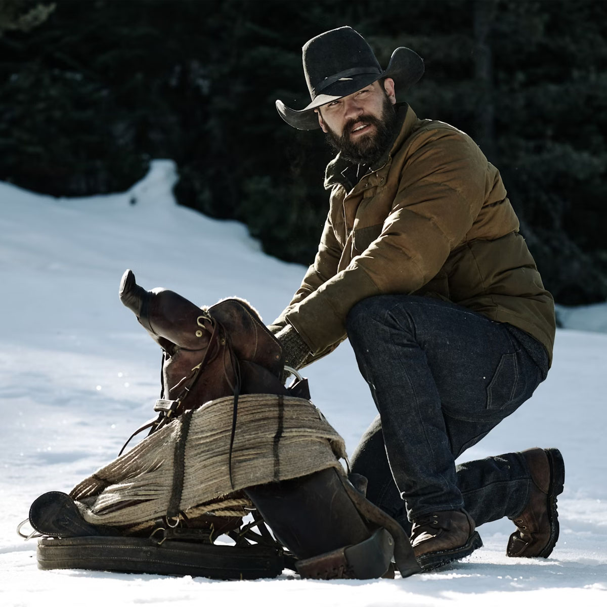 Filson Down Cruiser Jacket Dark Tan, exceptionally warm and abrasion resistance