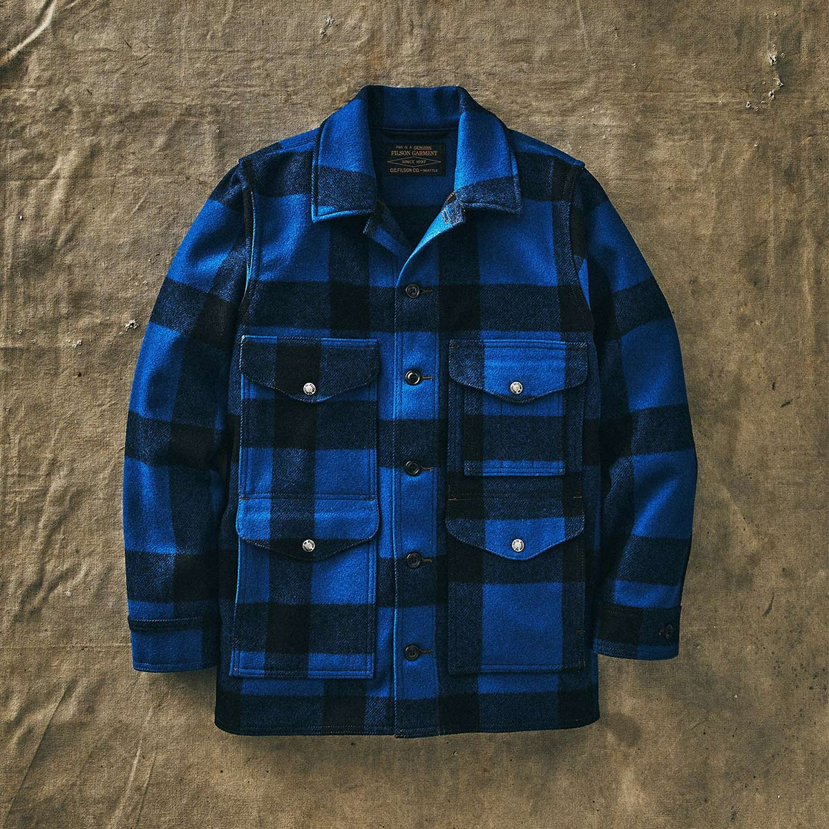 filson mackinaw cruiser blue