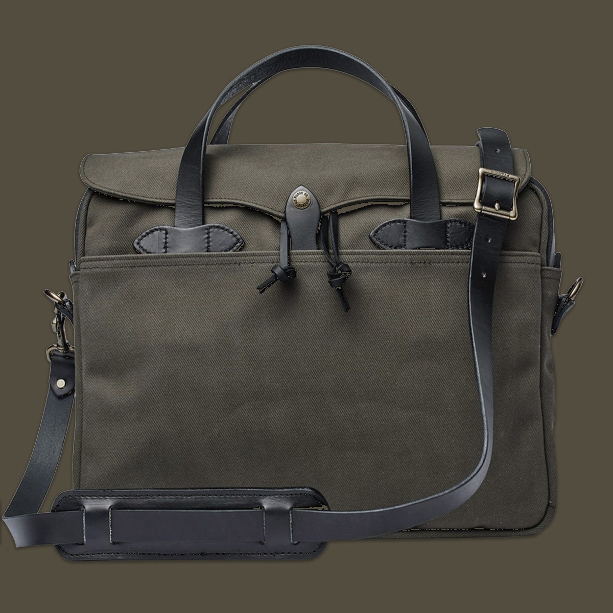 filson original leather trimmed briefcase