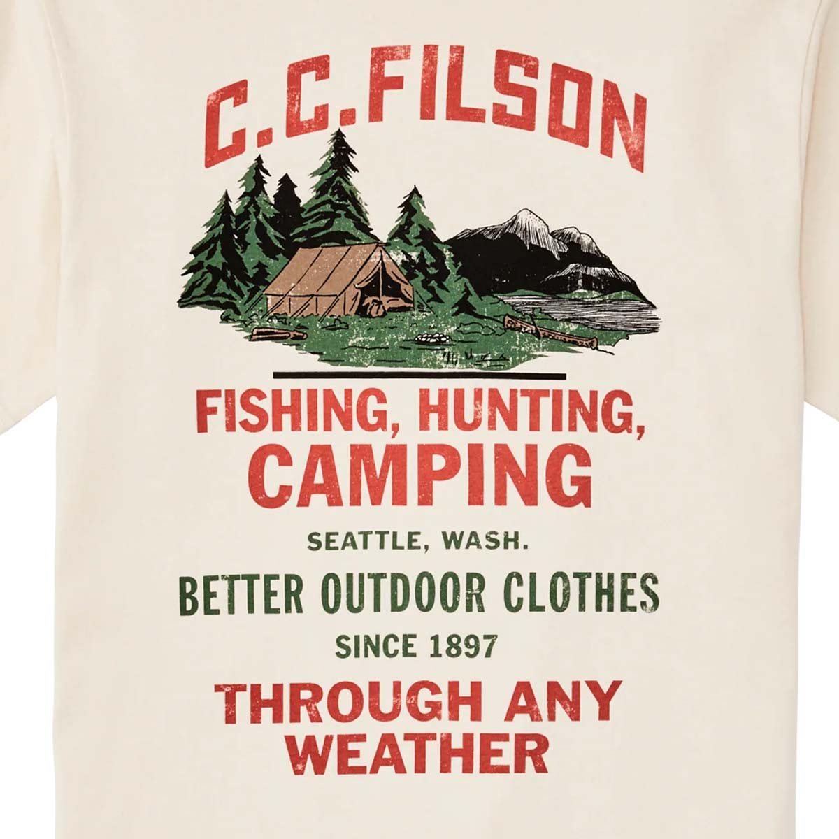 Filson Frontier Graphic T-Shirt Birch/Camping, graphic detail