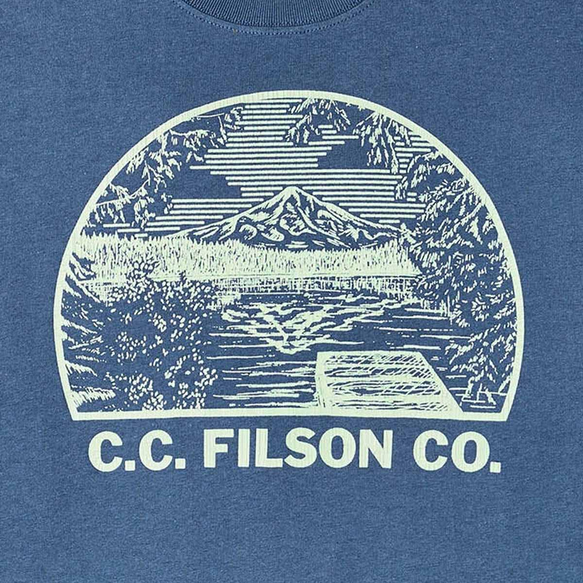 Filson Frontier Graphic T-Shirt Light Blue/Mountain Lake, graphic detail