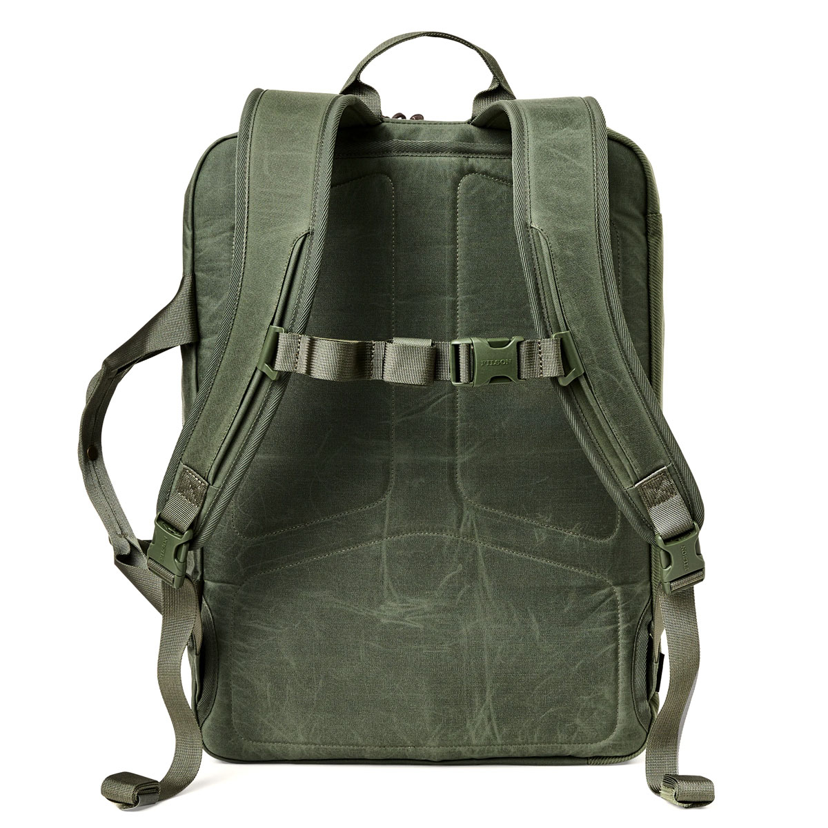 Filson Surveyor Pullman Pack Service Green, Multiple carrying options, hand, shoulder, back