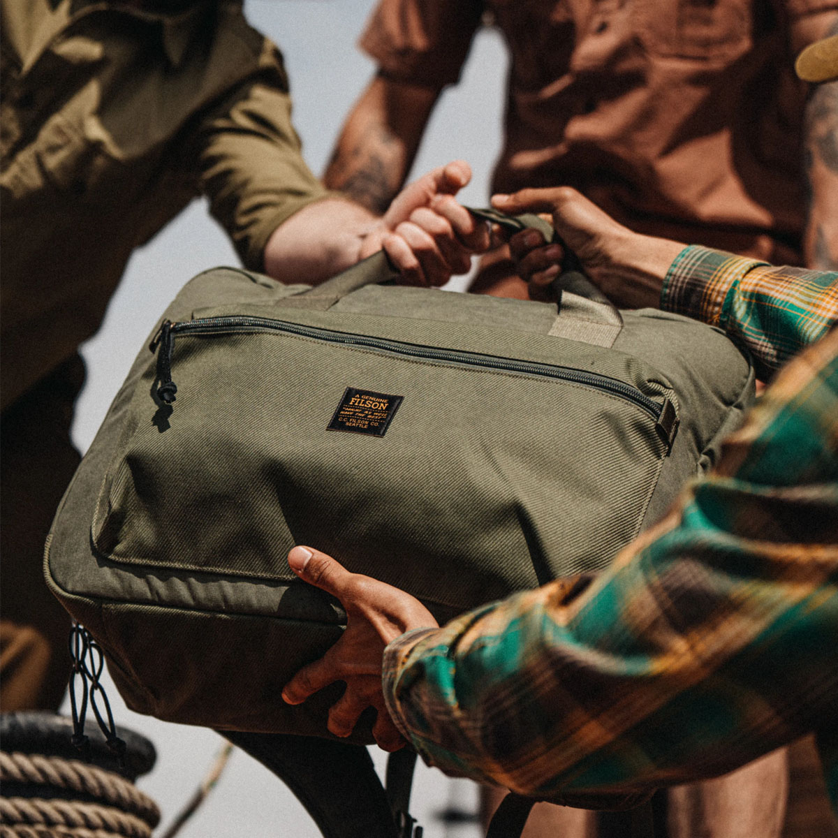 Filson Surveyor Pullman Pack Service Green, Full-featured and made from tough Cordura® nylon