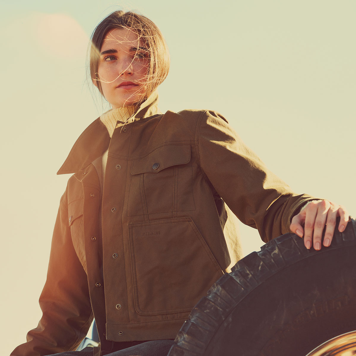 Filson Women's Short Lined Cruiser Dark Tan, made for the woman who appreciates quality and timeless style