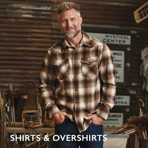 At BeauBags, you will find a stylish selection of shirts and overshirts from top brands such as Filson, Barbour, Portuguese Flannel and Pendleton