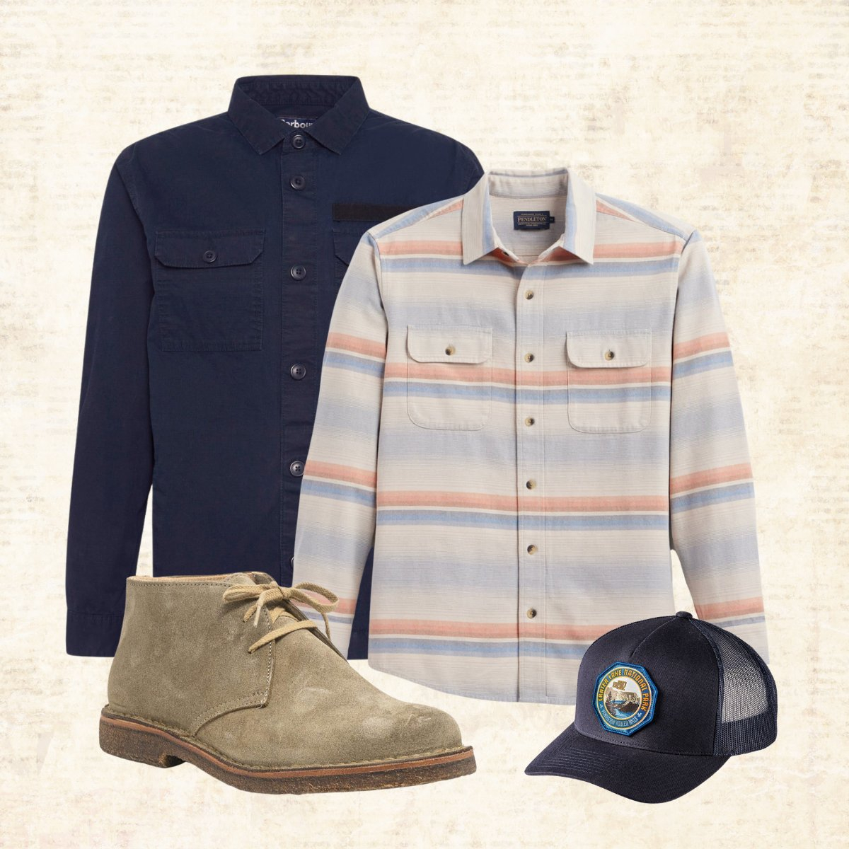 Pendleton Beach Shack Shirt Natural Multi Stripe, ways to wear.